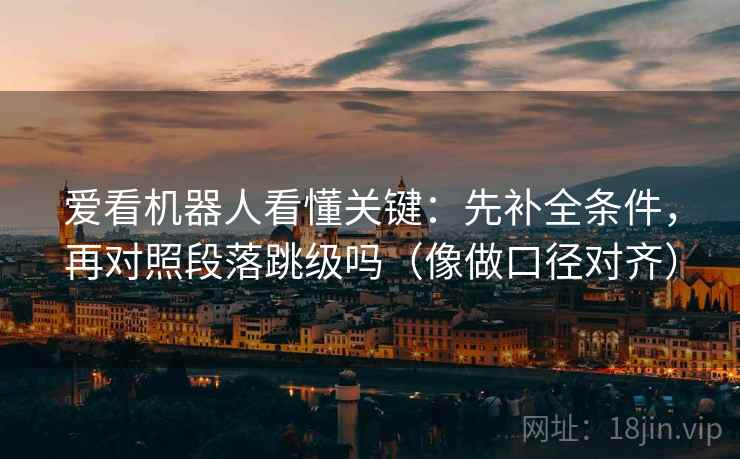 爱看机器人看懂关键：先补全条件，再对照段落跳级吗（像做口径对齐）