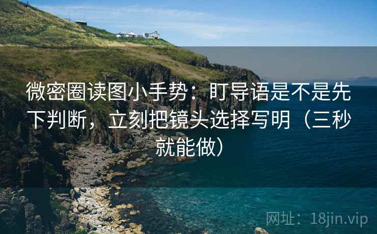 微密圈读图小手势:盯导语是不是先下判断,立刻把镜头选择写明(三秒就能做) 微密圈读图小手势:盯导语是不是先下判断,立刻把镜头选择写明(三秒就能做)