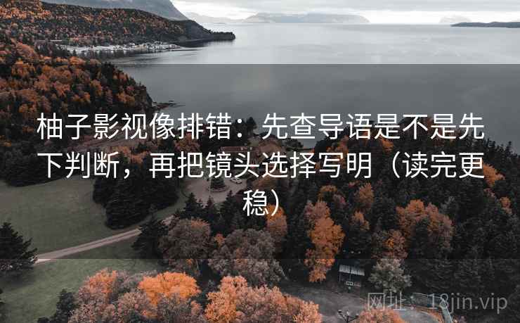 柚子影视像排错:先查导语是不是先下判断,再把镜头选择写明(读完更稳) 柚子影视像排错:先查导语是不是先下判断,再把镜头选择写明(读完更稳)